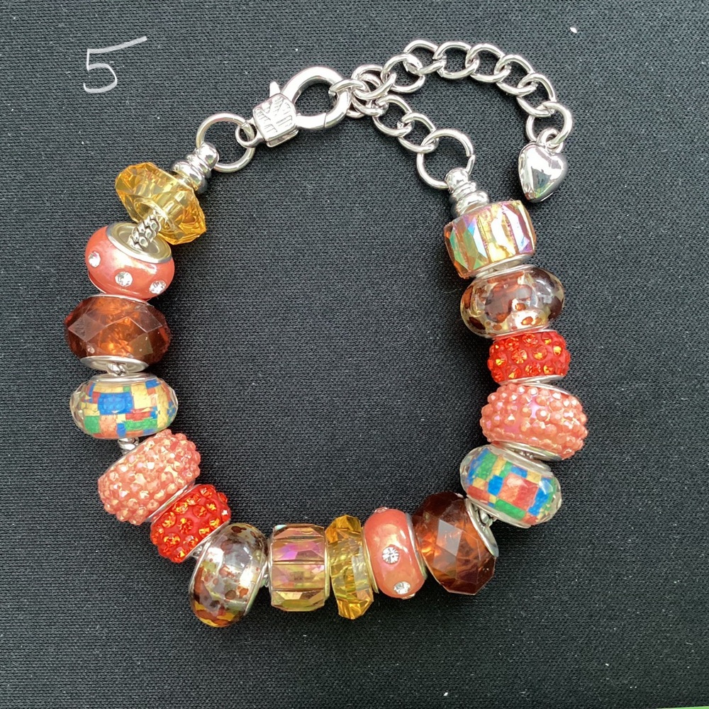 Lampwork Bead Charm Bracelet
